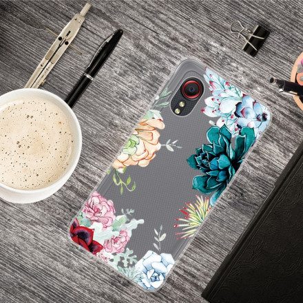 Skal För Samsung Galaxy XCover 5 Sömlösa Akvarellblommor