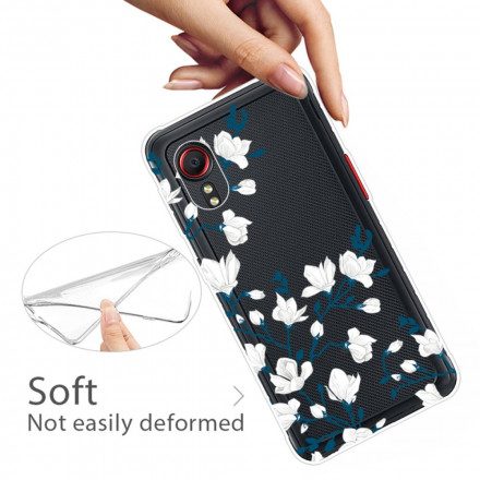 Skal För Samsung Galaxy XCover 5 Vita Blommor