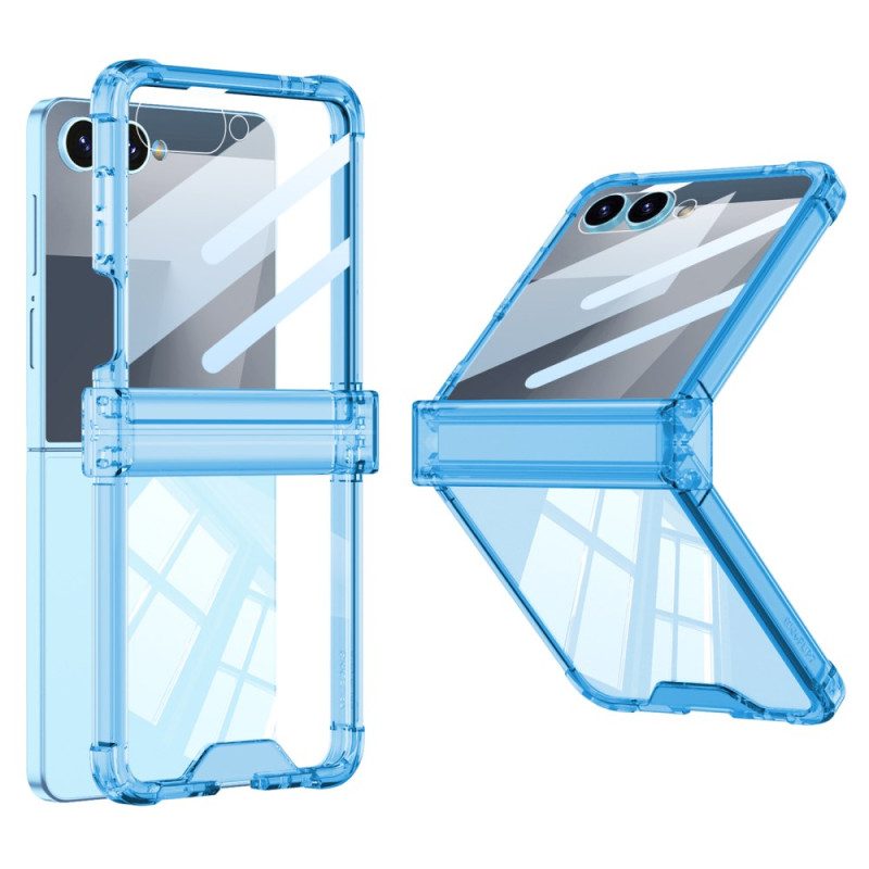 Skal För Samsung Galaxy Z Flip 7 Färgad Genomskinlig Med Airbagskydd