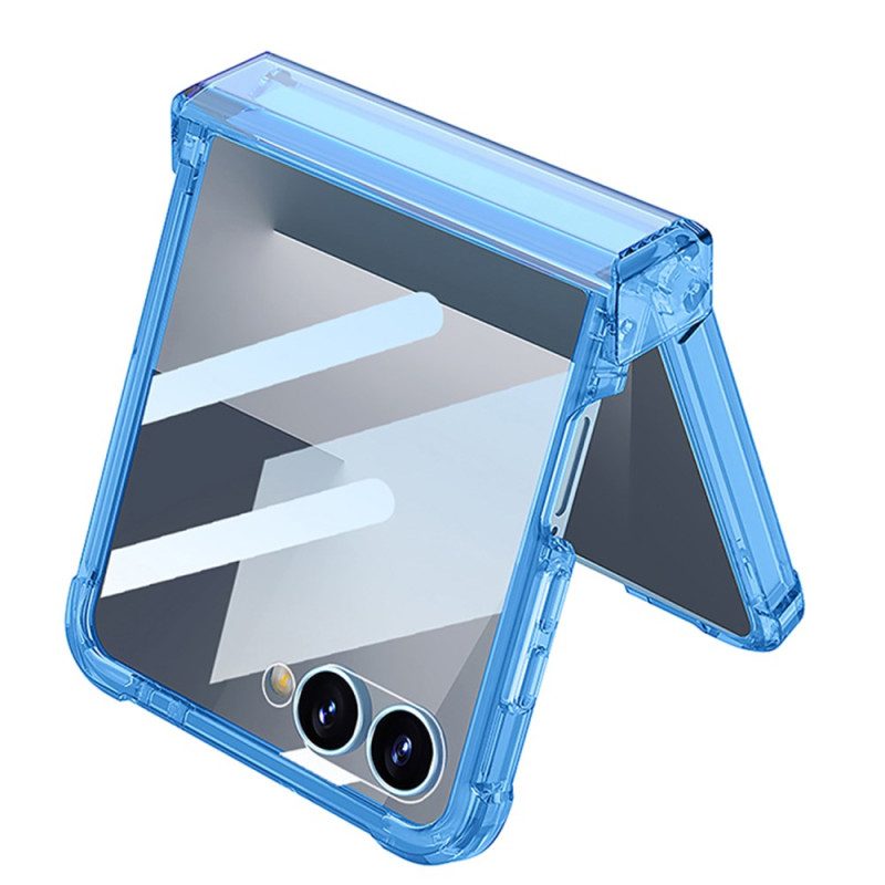Skal För Samsung Galaxy Z Flip 7 Färgad Genomskinlig Med Airbagskydd