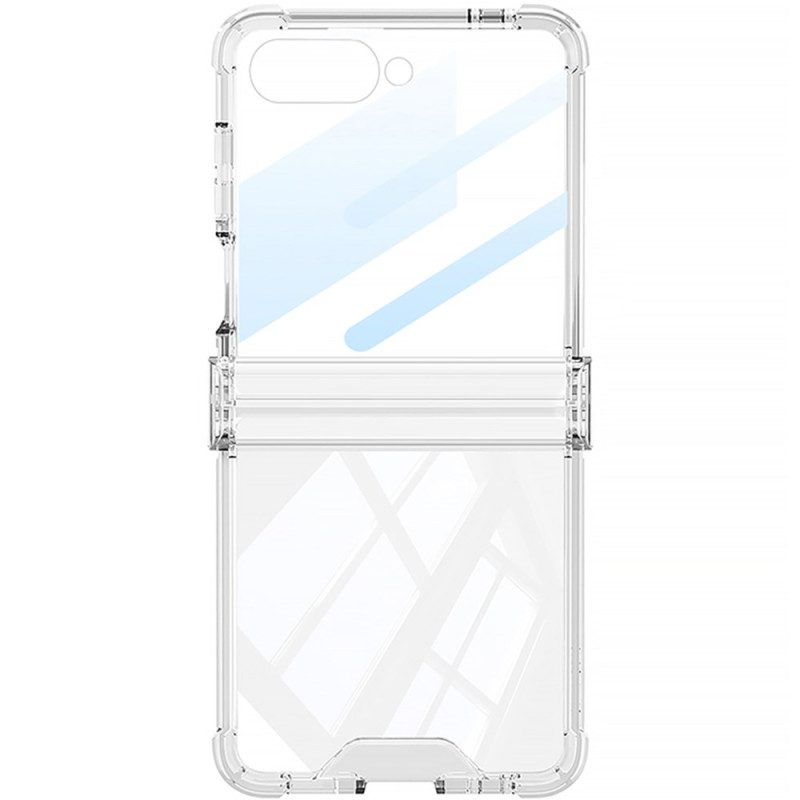 Skal För Samsung Galaxy Z Flip 7 Färgad Genomskinlig Med Airbagskydd