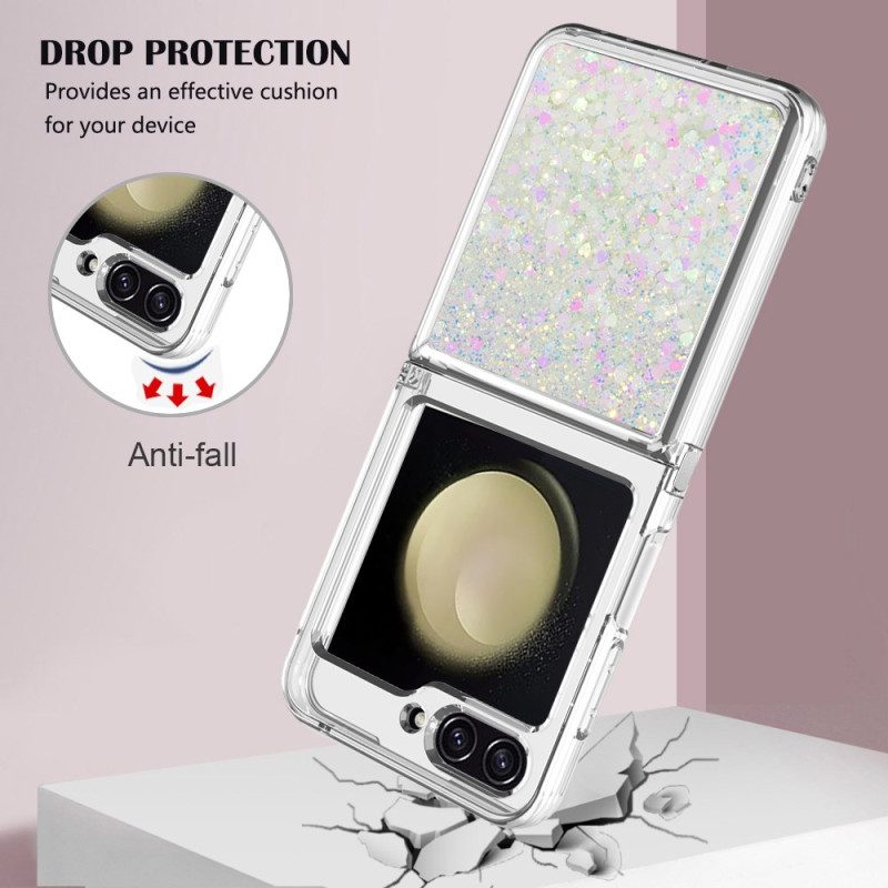 Skal För Samsung Galaxy Z Flip 7 Fe Glitter