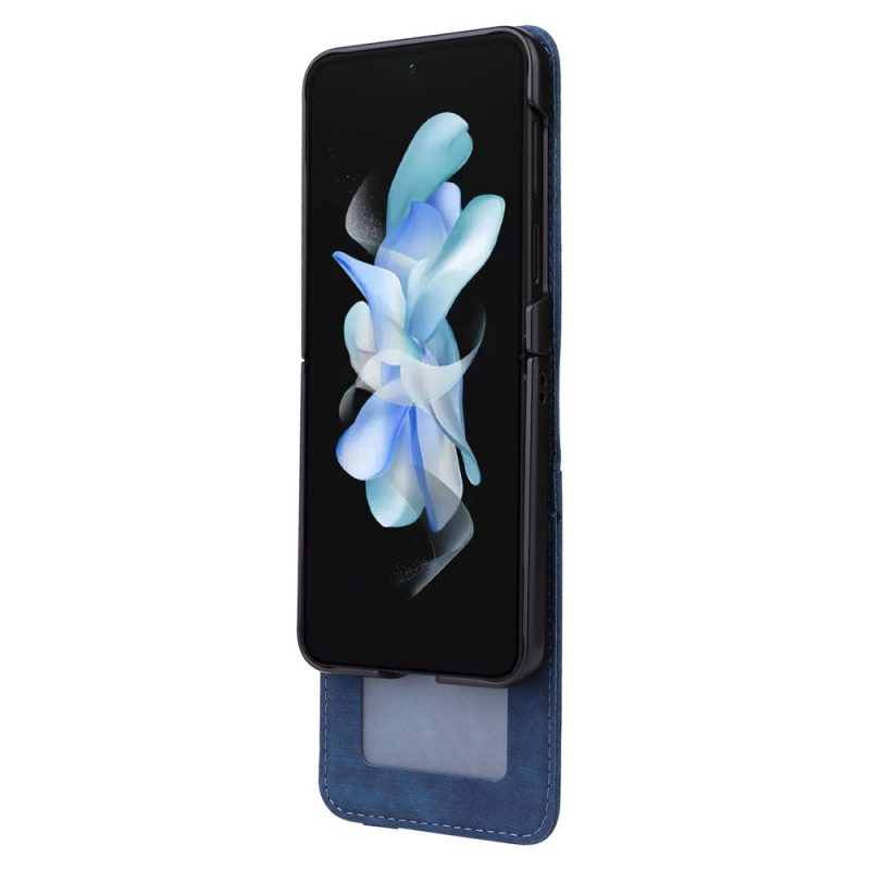 Skal För Samsung Galaxy Z Flip 7 Fe Läderkorthållare Med Effekt
