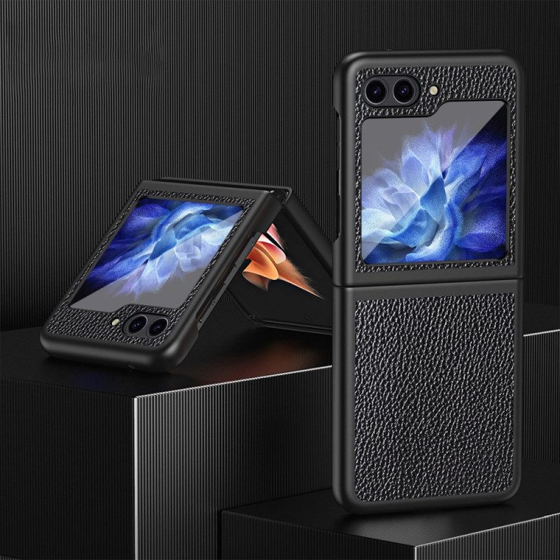 Skal För Samsung Galaxy Z Flip 7 Fe Litchi Konstläder