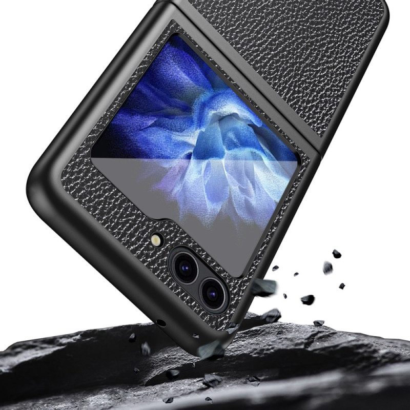 Skal För Samsung Galaxy Z Flip 7 Fe Litchi Konstläder