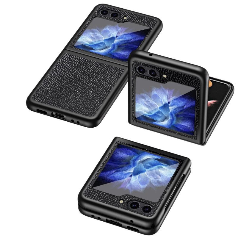Skal För Samsung Galaxy Z Flip 7 Fe Litchi Konstläder
