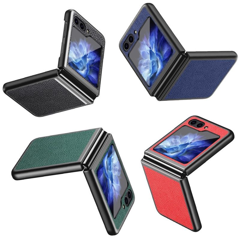 Skal För Samsung Galaxy Z Flip 7 Fe Litchi Konstläder