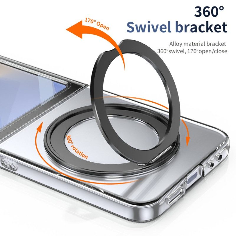 Skal För Samsung Galaxy Z Flip 7 Fe Magnetiskt Stativ Och Hd-skärmskydd