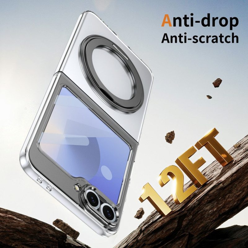 Skal För Samsung Galaxy Z Flip 7 Fe Magnetiskt Stativ Och Hd-skärmskydd