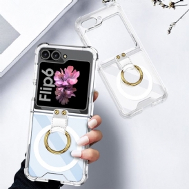Skal För Samsung Galaxy Z Flip 7 Fe Med Ringhållare Och Magnetisk Fäste Gkk