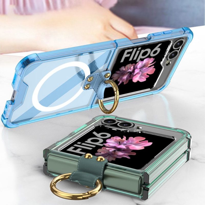 Skal För Samsung Galaxy Z Flip 7 Fe Med Ringhållare Och Magnetisk Fäste Gkk