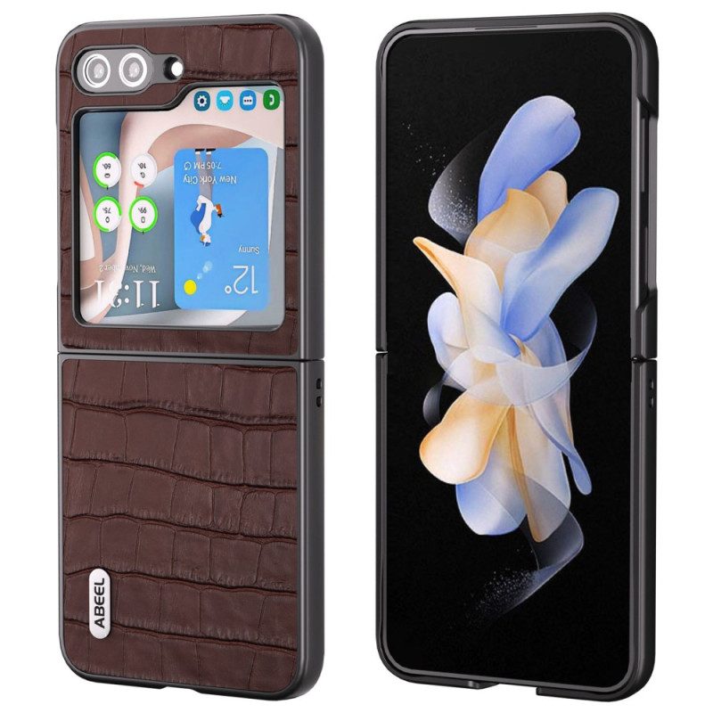 Skal För Samsung Galaxy Z Flip 7 Fe Premium Krokodilstruktur