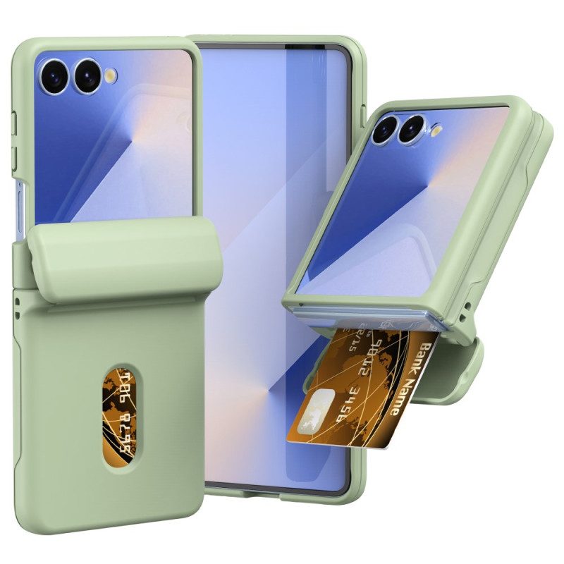 Skal För Samsung Galaxy Z Flip 7 Fjädergångjärn Och Korthållare
