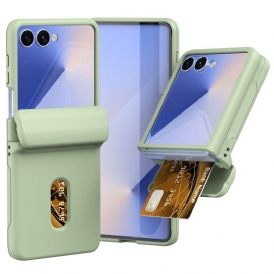 Skal För Samsung Galaxy Z Flip 7 Fjädergångjärn Och Korthållare