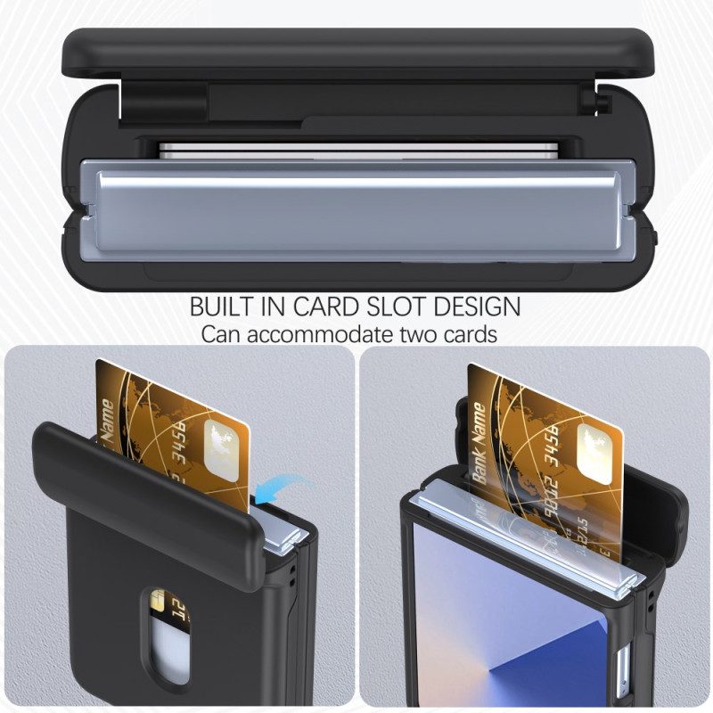 Skal För Samsung Galaxy Z Flip 7 Fjädergångjärn Och Korthållare