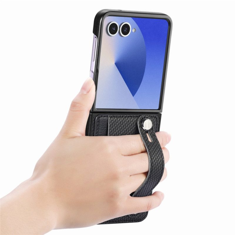 Skal För Samsung Galaxy Z Flip 7 Korthållare I Kolfiber