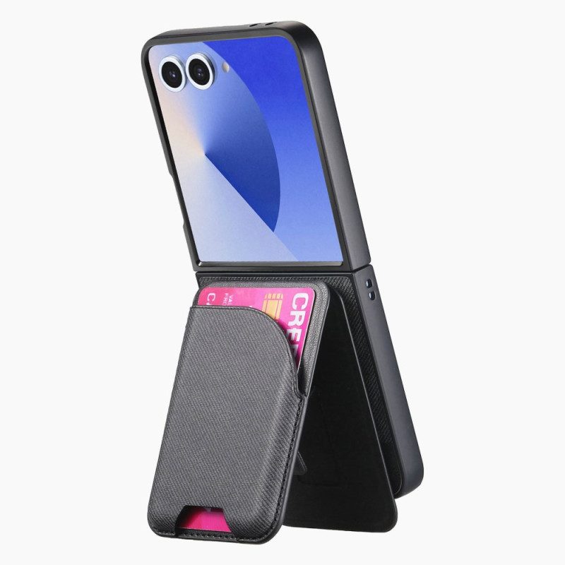 Skal För Samsung Galaxy Z Flip 7 Magnetisk Med Hållare Och Avtagbar Korthållare