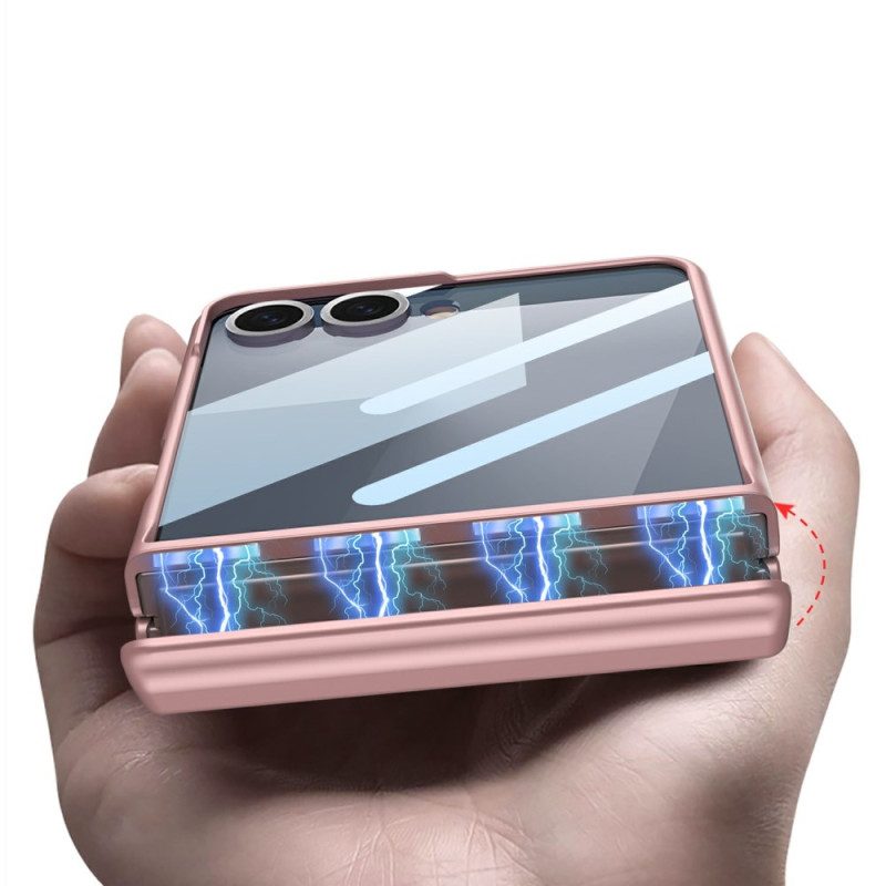 Skal För Samsung Galaxy Z Flip 7 Magnetiskt Gångjärnsskydd Och Skärmskydd