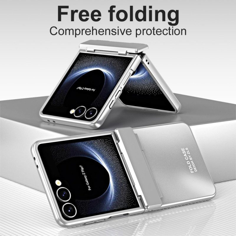 Skal För Samsung Galaxy Z Flip 7 Metallisk Effekt Med Gångjärn