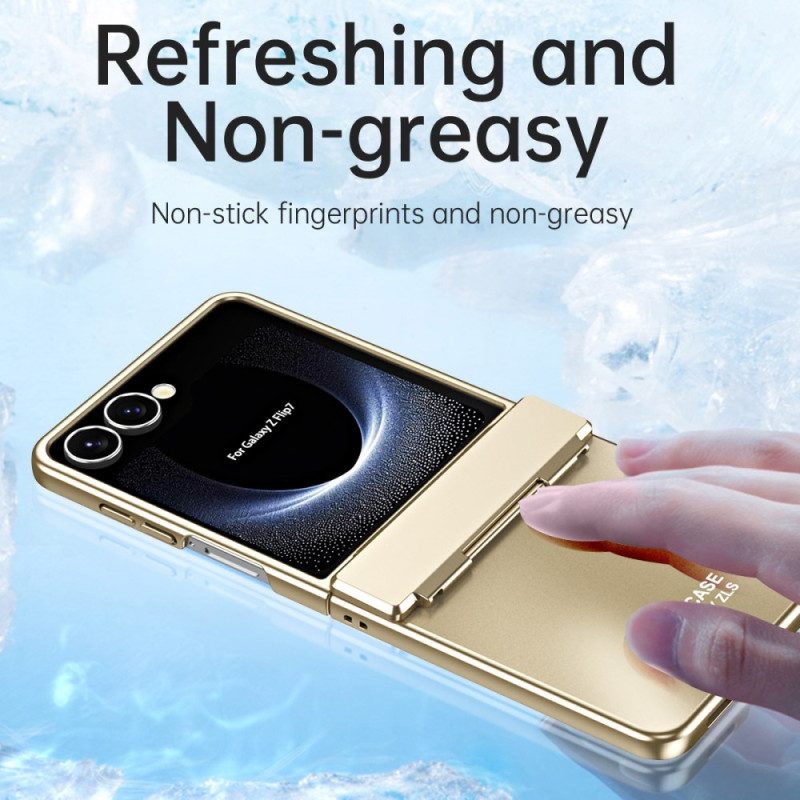 Skal För Samsung Galaxy Z Flip 7 Metallisk Effekt Med Skärmskydd