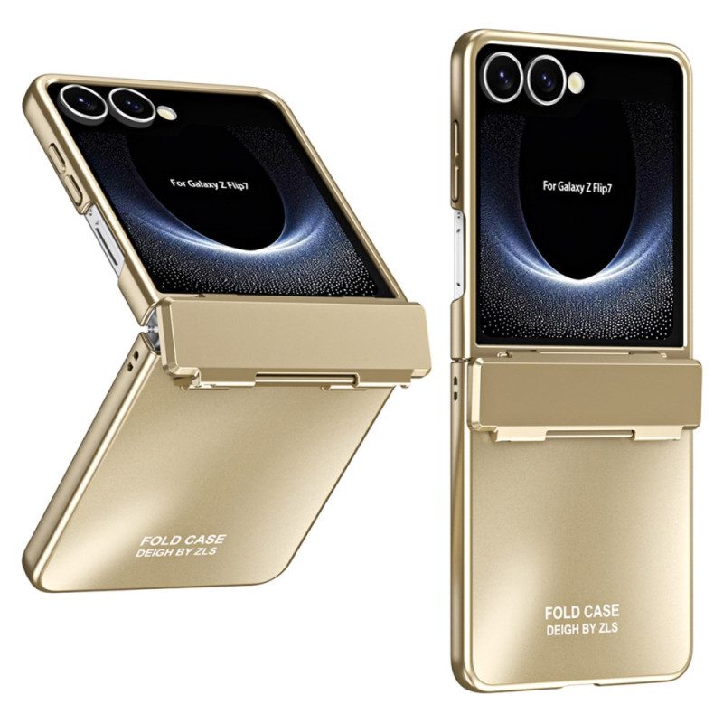 Skal För Samsung Galaxy Z Flip 7 Metallisk Effekt Med Skärmskydd