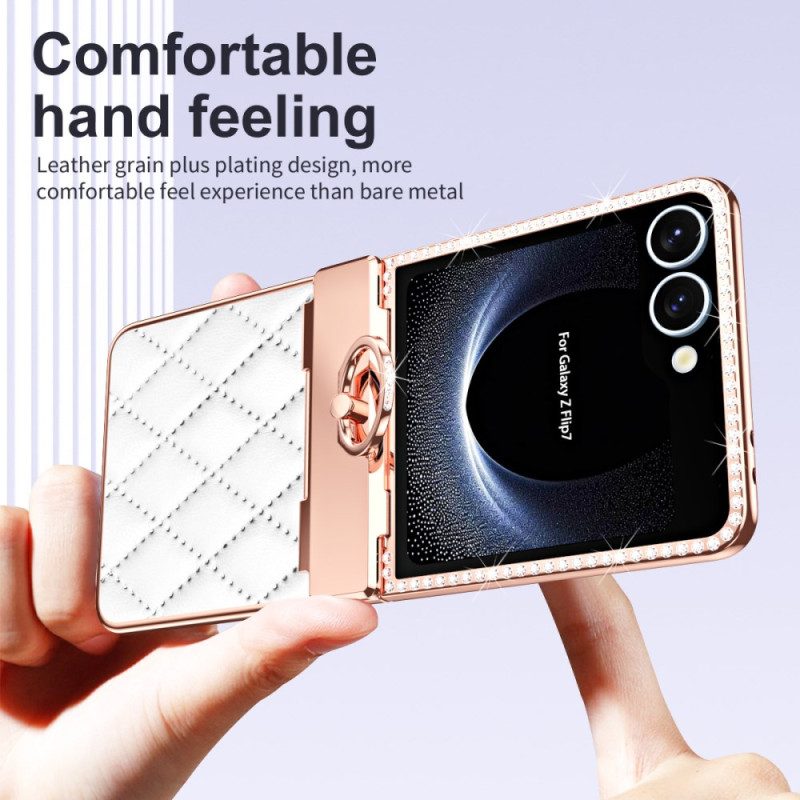 Skal För Samsung Galaxy Z Flip 7 Ringhållare Och Bakre Skärmskydd
