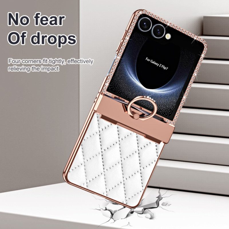 Skal För Samsung Galaxy Z Flip 7 Ringhållare Och Bakre Skärmskydd