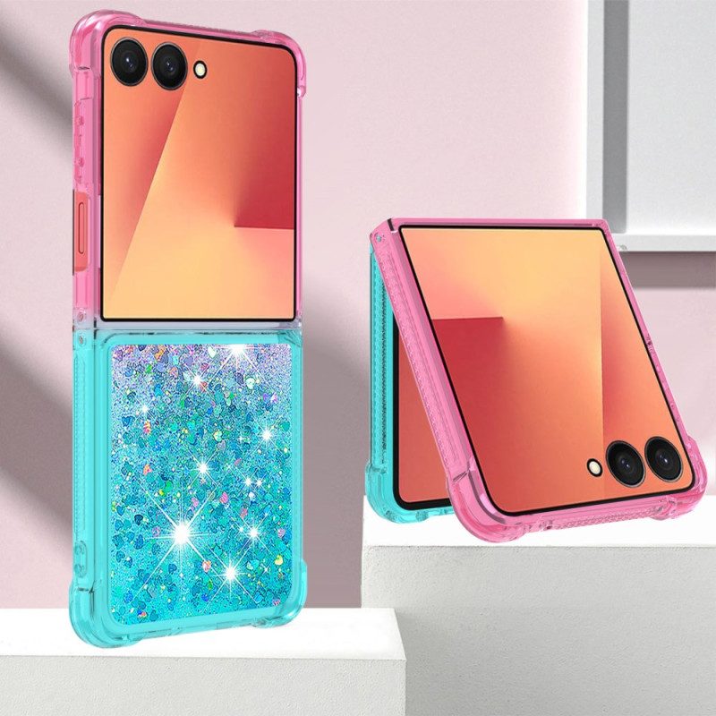 Skal För Samsung Galaxy Z Flip 7 Tonade Paljetter