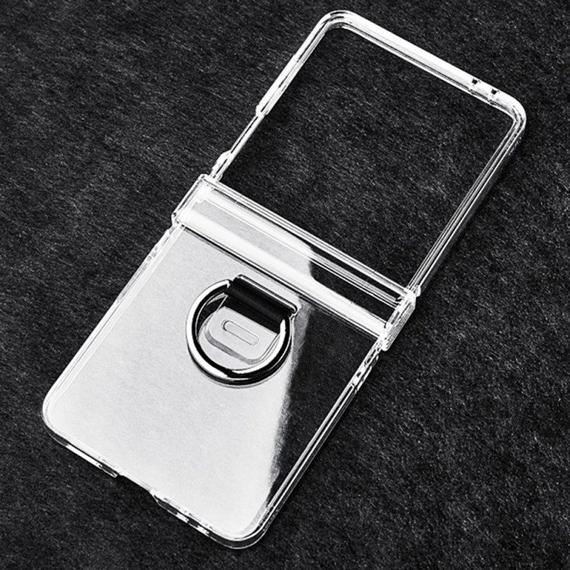 Skal För Samsung Galaxy Z Flip 7 Transparent Med Ringhållare
