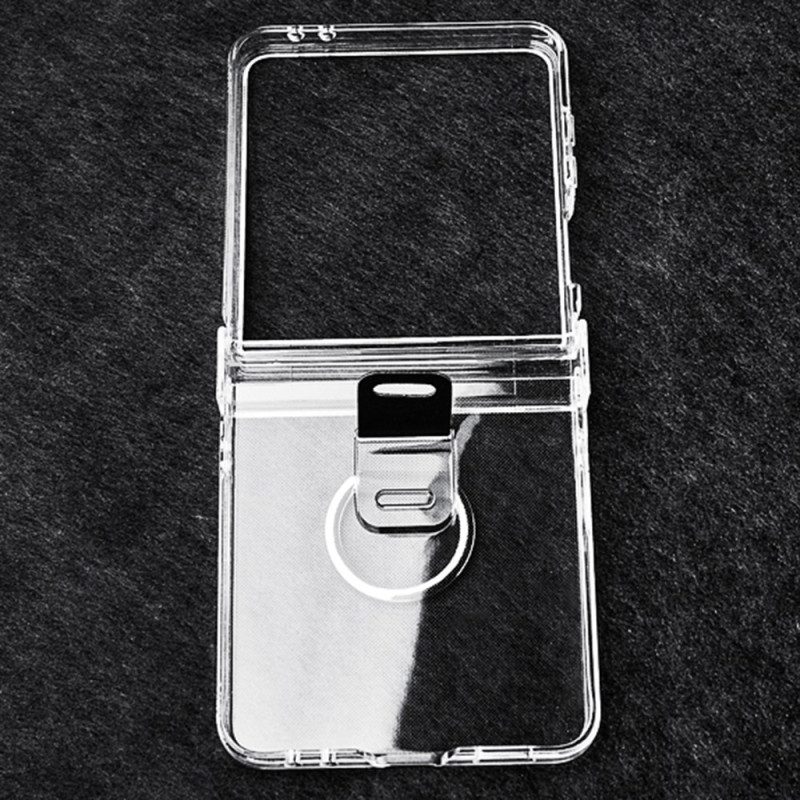 Skal För Samsung Galaxy Z Flip 7 Transparent Med Ringhållare