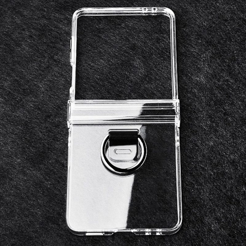 Skal För Samsung Galaxy Z Flip 7 Transparent Med Ringhållare