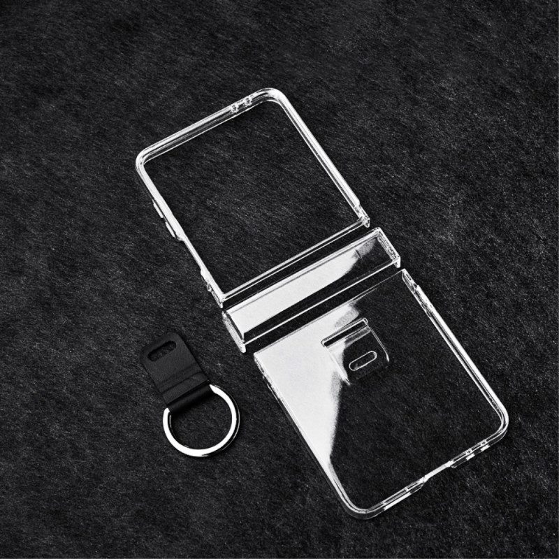 Skal För Samsung Galaxy Z Flip 7 Transparent Med Ringhållare