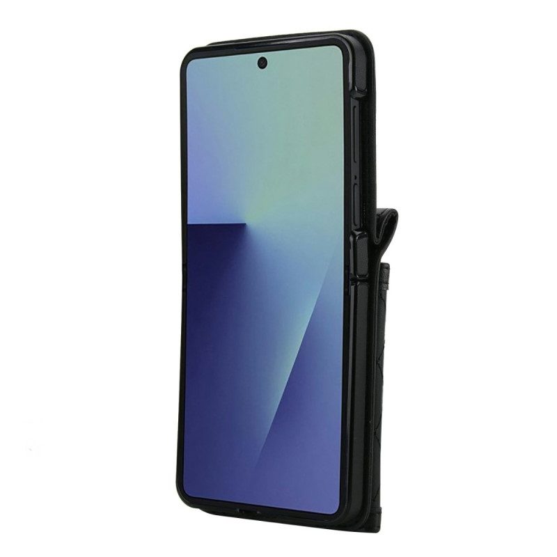 Skal För Samsung Galaxy Z Flip 7 Vadderad Korthållare Och Axelrem