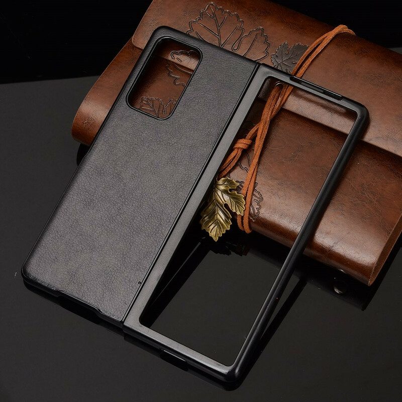 Skal För Samsung Galaxy Z Fold 2 Faux Leather Lychee