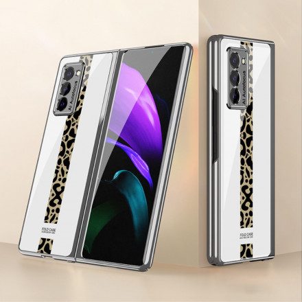 Skal För Samsung Galaxy Z Fold 2 Gkk Leopard Härdat Glas