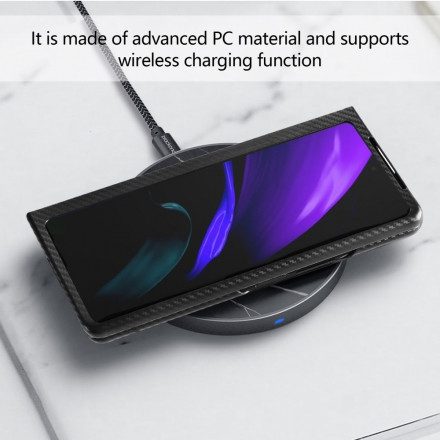 Skal För Samsung Galaxy Z Fold 2 Texturerad Med Handsfree-support