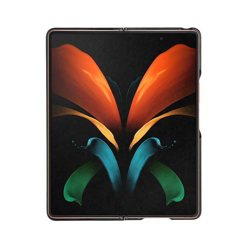 Skal För Samsung Galaxy Z Fold 2 Texturerat Äkta Litchiläder