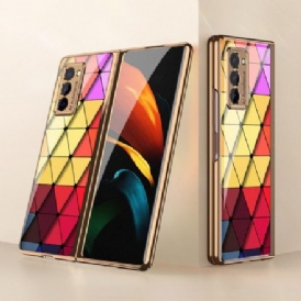 Skal För Samsung Galaxy Z Fold 2 Trianglar Av Härdat Glas Gkk