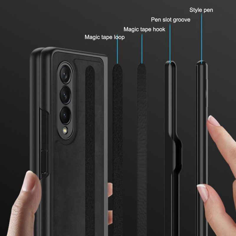 Skal För Samsung Galaxy Z Fold 3 5G Carbon Fiber Stylus Hållare Gkk