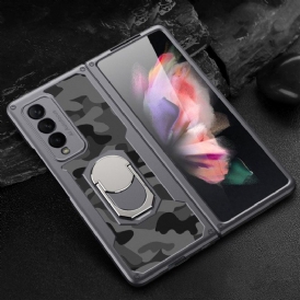 Skal För Samsung Galaxy Z Fold 3 5G Gkk Support Ring Camouflage