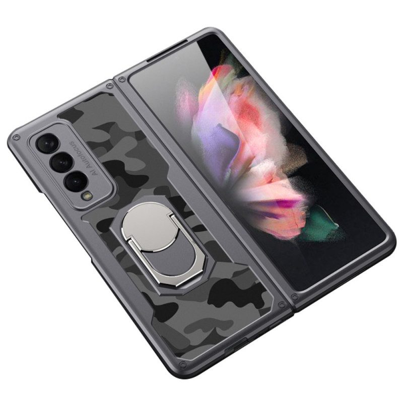 Skal För Samsung Galaxy Z Fold 3 5G Gkk Support Ring Camouflage