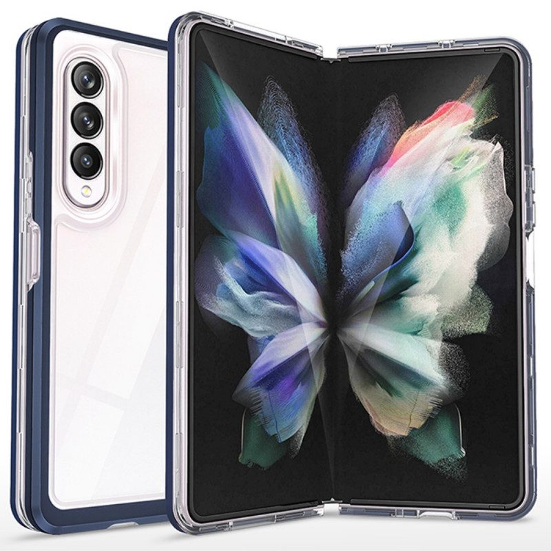 Skal För Samsung Galaxy Z Fold 3 5G Hybrid Transparenta Färgade Kanter