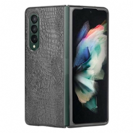 Skal För Samsung Galaxy Z Fold 3 5G Krokodil Konstläder