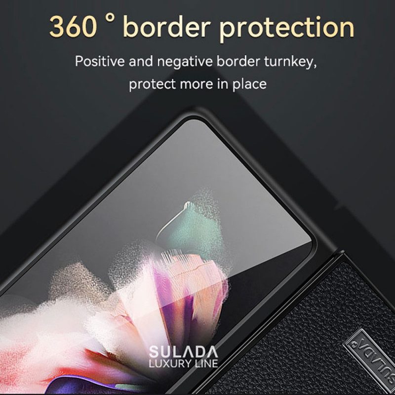 Skal För Samsung Galaxy Z Fold 3 5G Litchi-läderstil Sulada