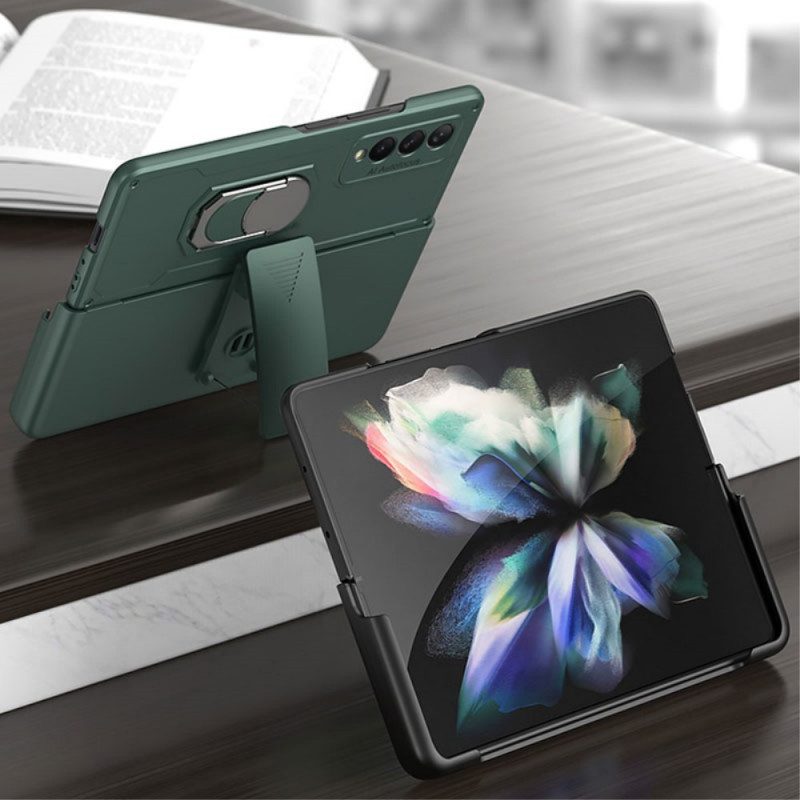 Skal För Samsung Galaxy Z Fold 3 5G Med Ring Och Support Gkk