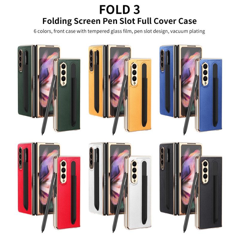 Skal För Samsung Galaxy Z Fold 3 5G Skyddsfodral Skärmskydd Och Pennhållare