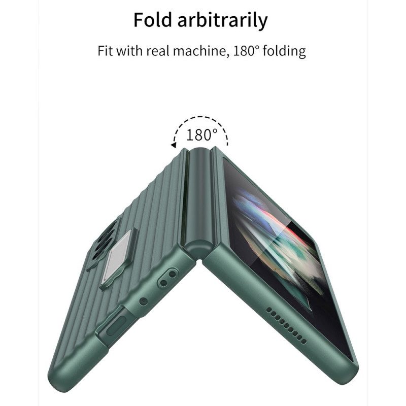 Skal För Samsung Galaxy Z Fold 3 5G Texturerad Baksida Och Skärmskydd Gkk