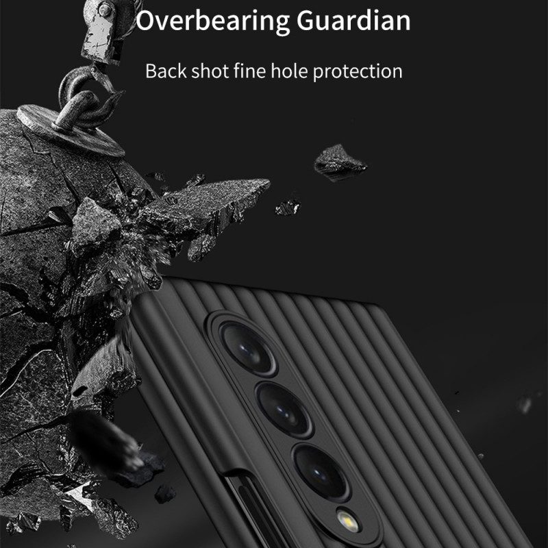 Skal För Samsung Galaxy Z Fold 3 5G Texturerad Baksida Och Skärmskydd Gkk