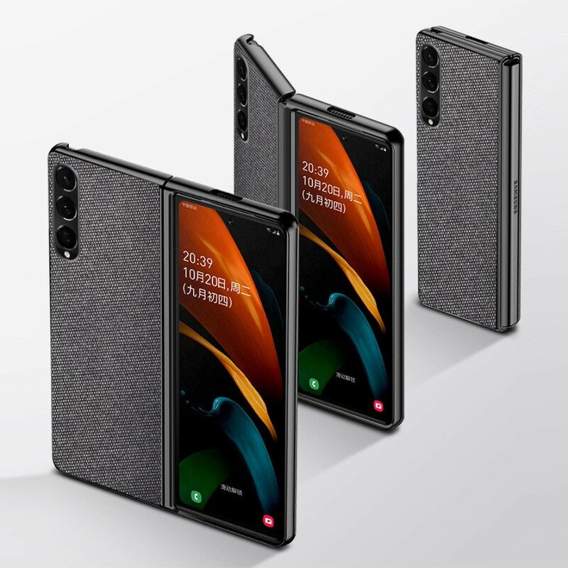 Skal För Samsung Galaxy Z Fold 3 5G Texturerad Lädereffekt