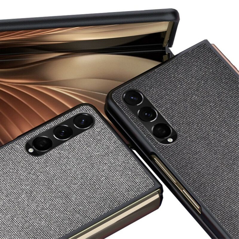 Skal För Samsung Galaxy Z Fold 3 5G Texturerad Lädereffekt